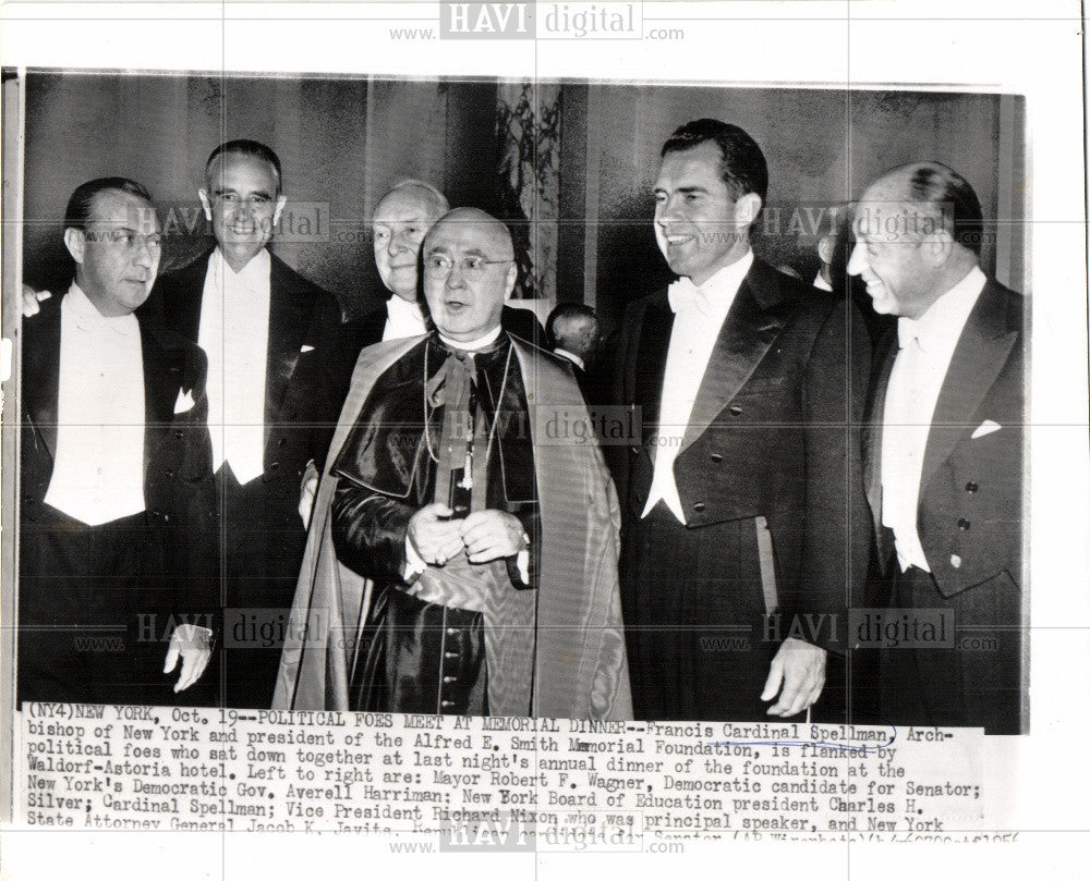 1956 Press Photo Francis Spellman American prelate - Historic Images