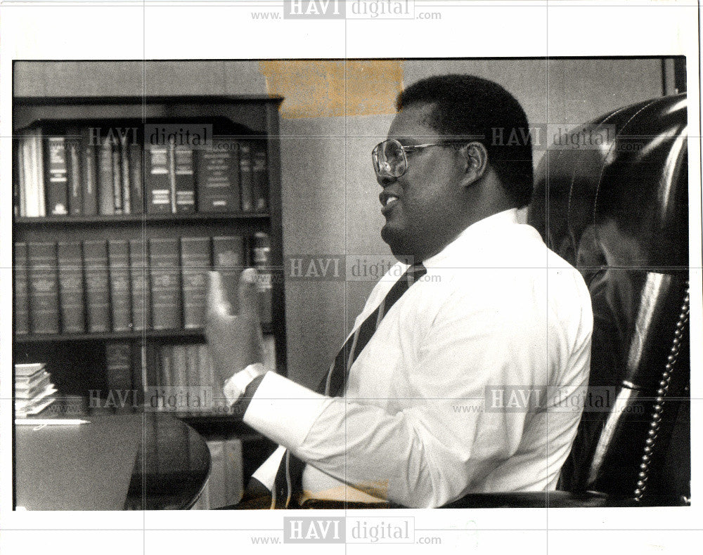 1990 Press Photo Leman Sowell African-American Law - Historic Images