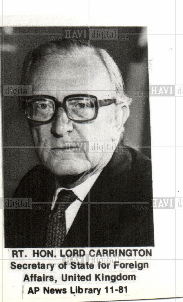 1981 Press Photo RT. HON.LORD CARRINGTON - Historic Images