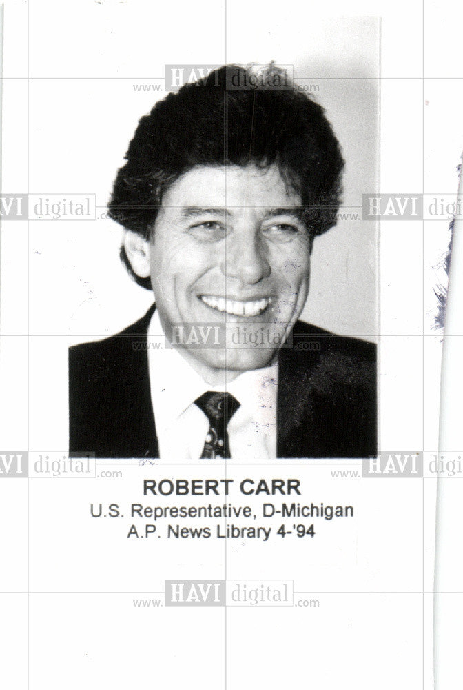 1994 Press Photo Robert Carr U.S. Rep D-Michigan - Historic Images