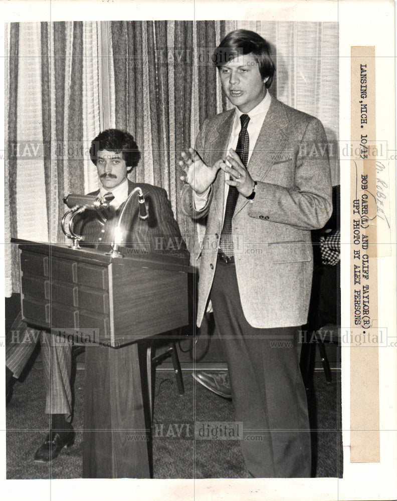 1978 Press Photo Bob Carr Cliff Taylor - Historic Images