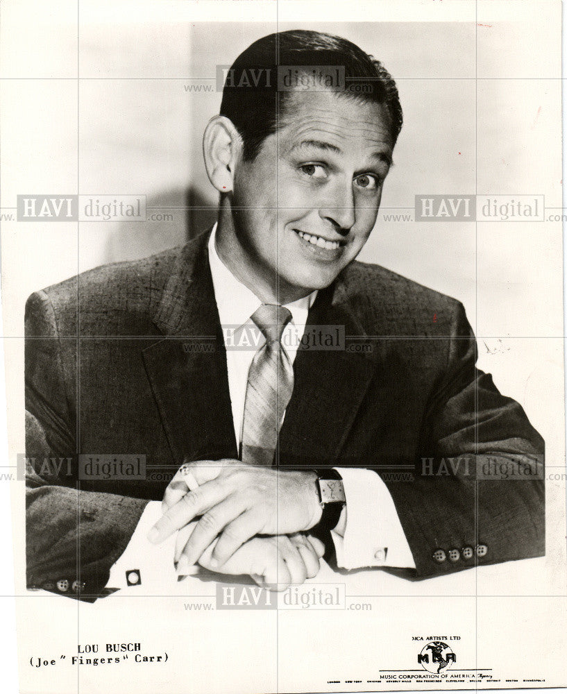 1954 Press Photo Louis Busch Music Producer Musician - Historic Images