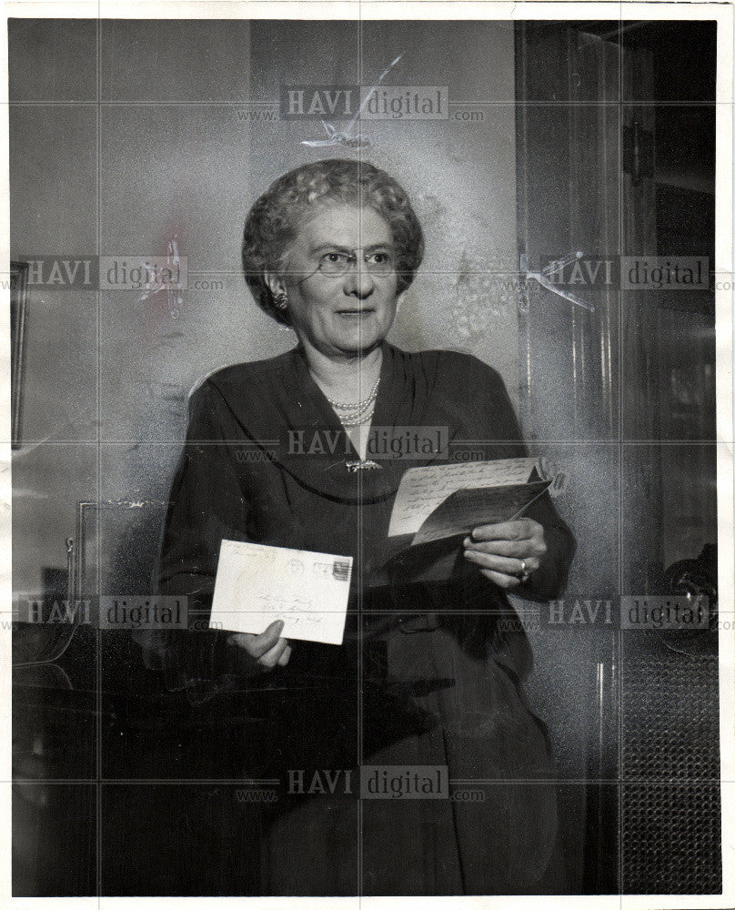 1952 Press Photo Mrs Leland Carr Michigan Supreme Court - Historic Images