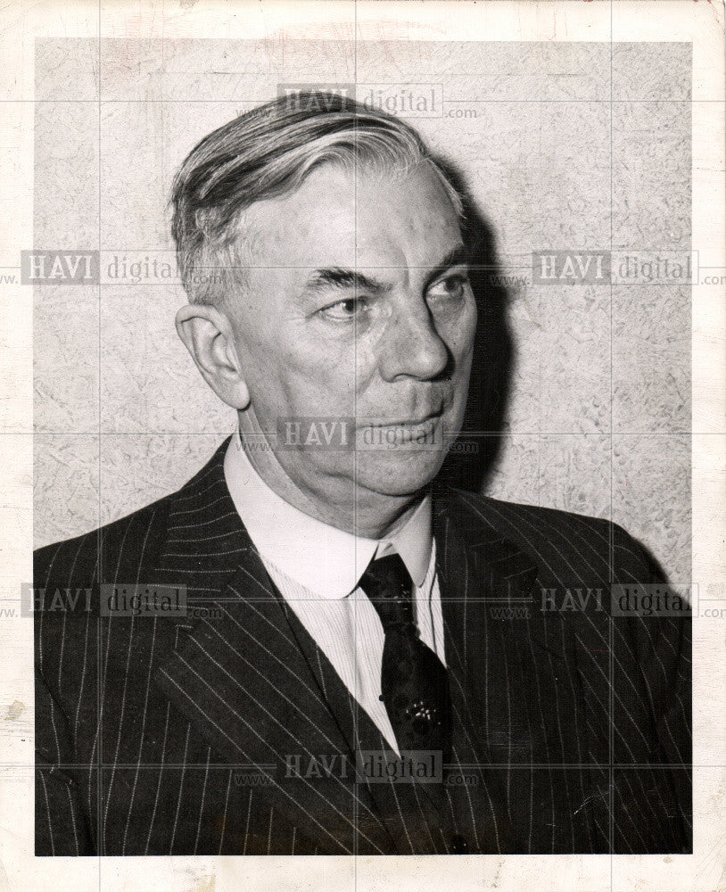 1943 Press Photo Leland W. Carr Judge Michigan Court - Historic Images