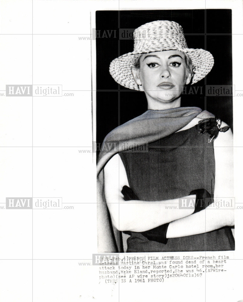 1967 Press Photo Martine Carol French actress dies - Historic Images