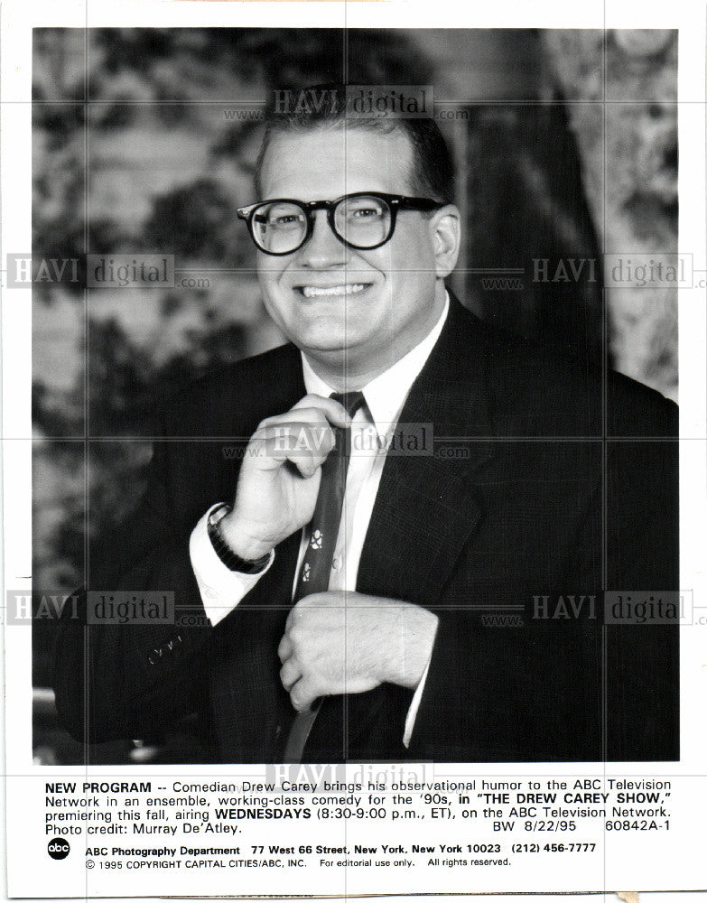 1995 Press Photo Comedian Drew Carey Actor - Historic Images