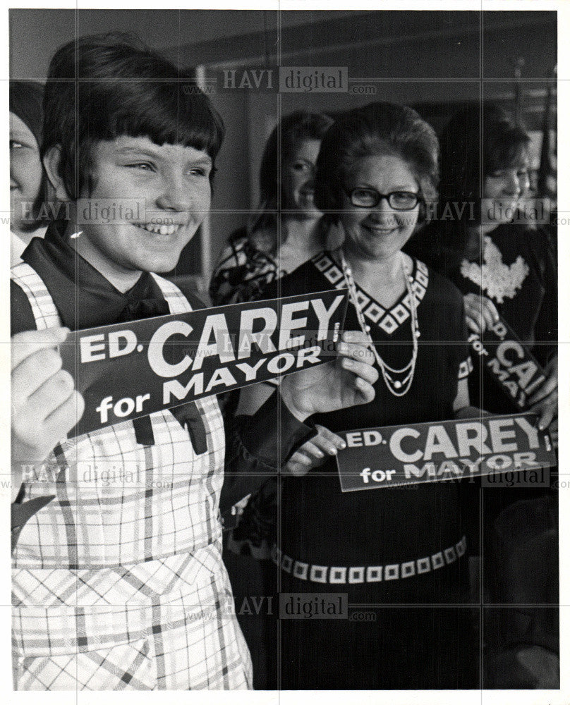 1969 Press Photo Ed Carey for Mayor - Historic Images