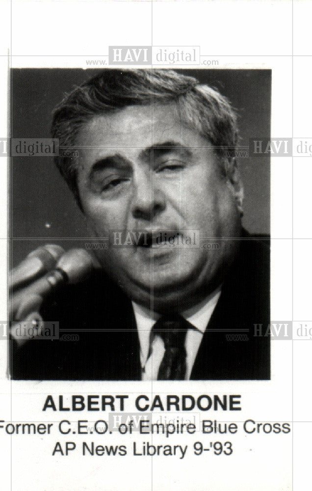 1993 Press Photo Albert Cardone - Empire Blue Cross - Historic Images