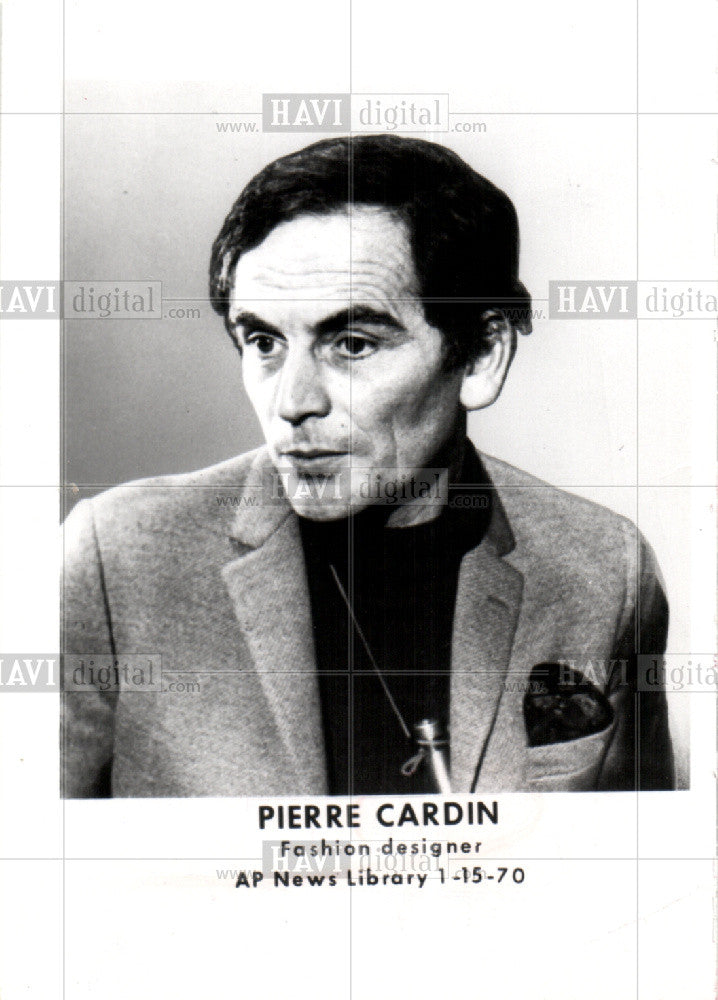 1970 Press Photo Pierre Cardin French Fashion Designer - Historic Images