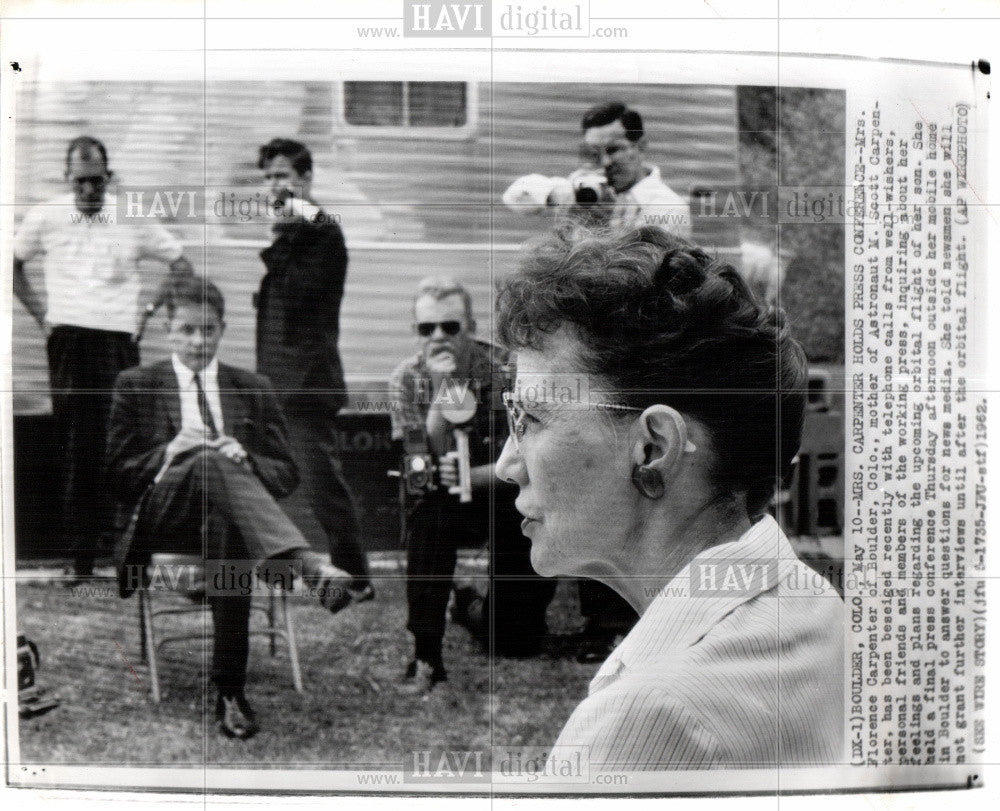 1962 Press Photo Mrs. Florence Carpenter, mother - Historic Images