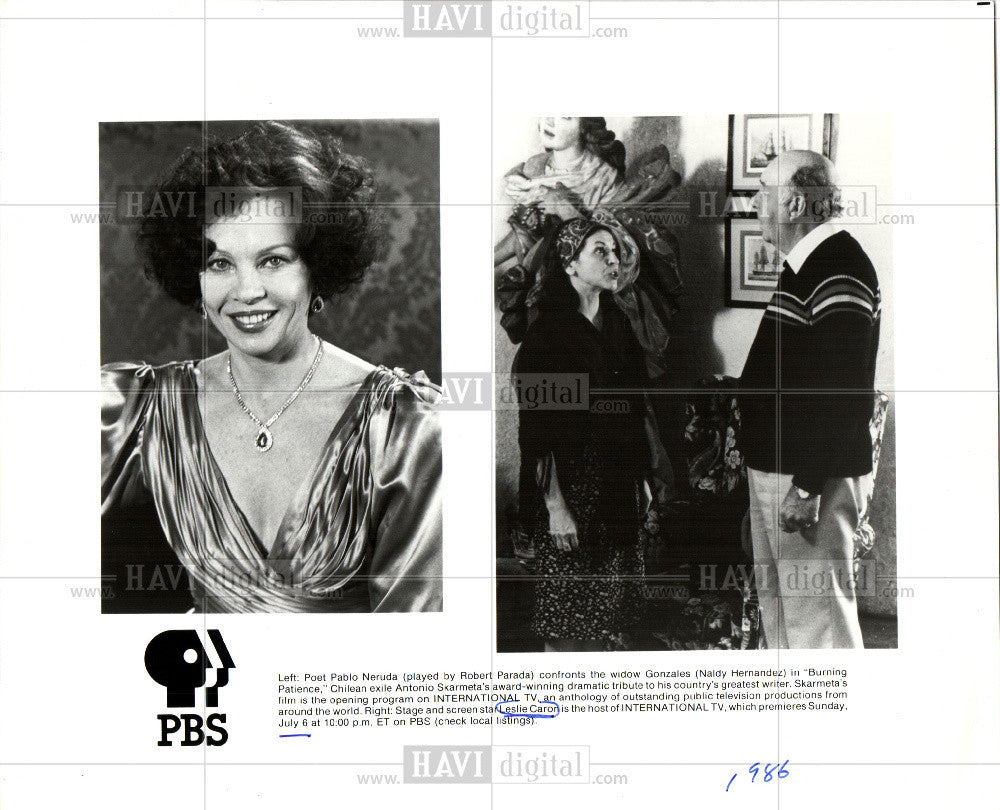 1987 Press Photo Leslie Caron - Historic Images