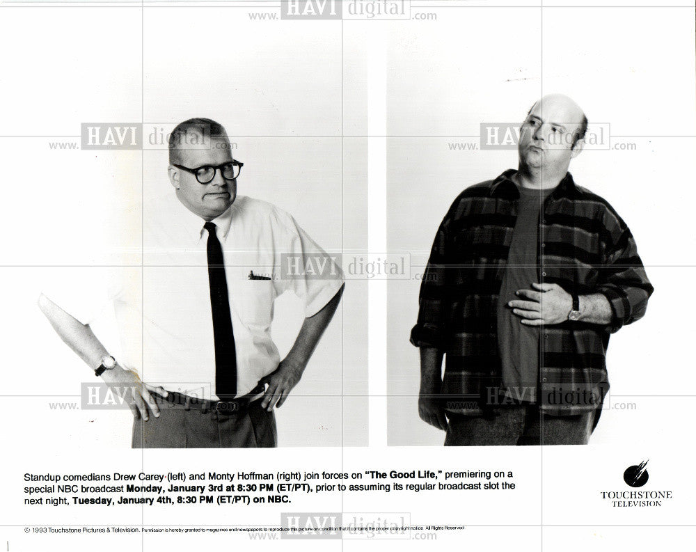 1994 Press Photo comedians, drew carey, monty hoffman - Historic Images