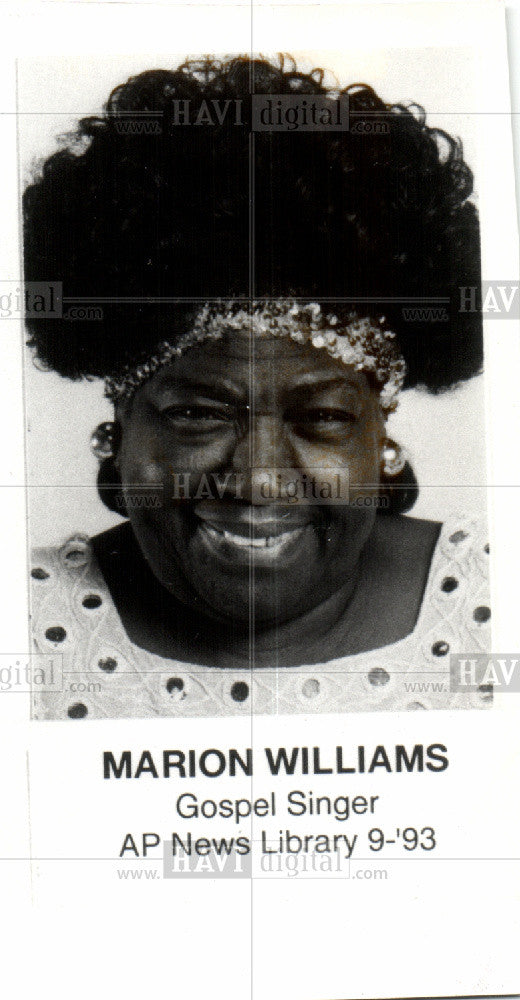 1996 Press Photo Marion Williams American Gospel Singer - Historic Images