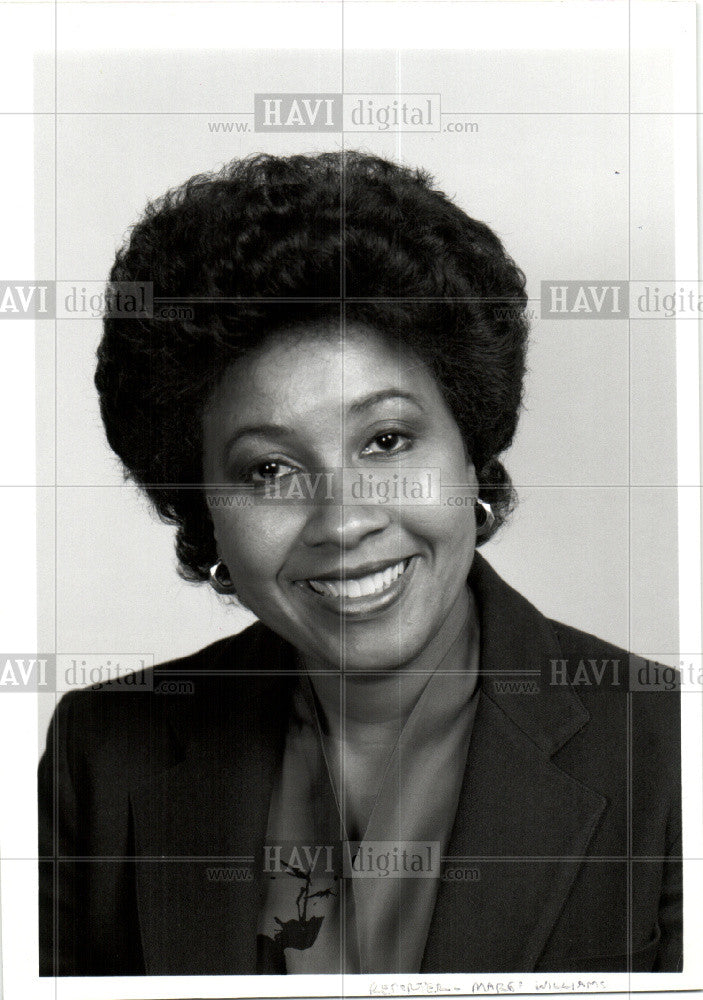 1986 Press Photo Margo Williams Assignment Reporter - Historic Images