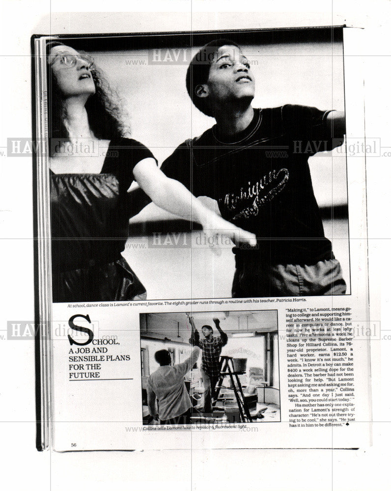 1990 Press Photo romel williams,lamont,dance,1990 - Historic Images