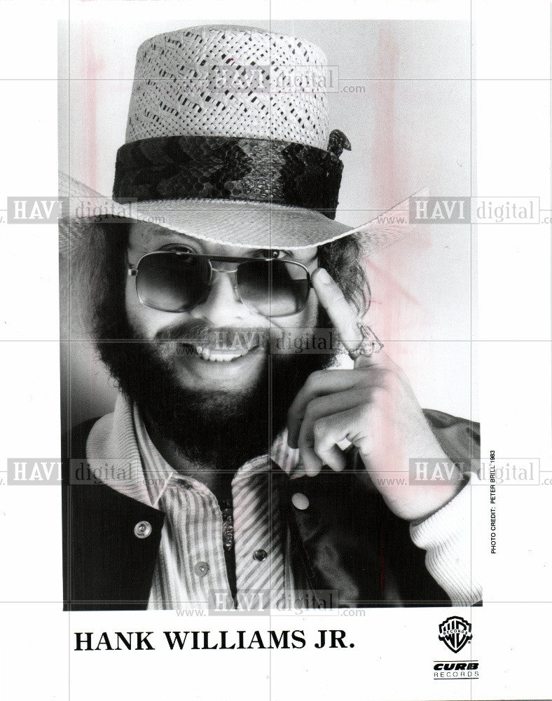 1985 Press Photo Hank Williams Jr country singer music - Historic Images