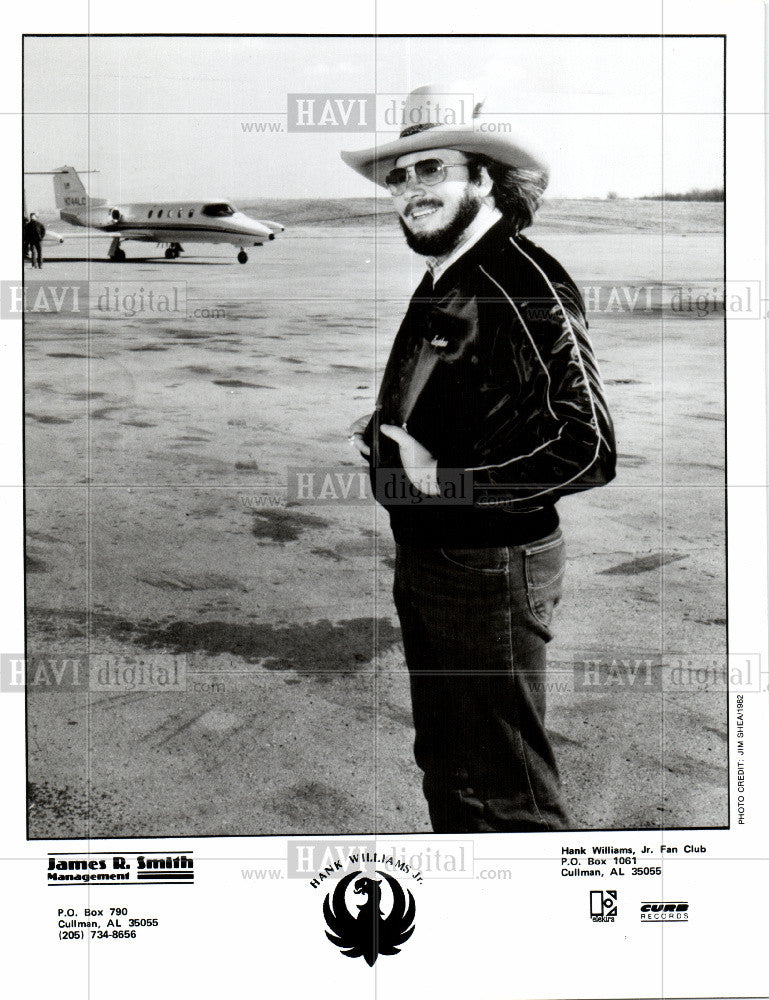 1982 Press Photo Hank Williams Jnr, singer - Historic Images