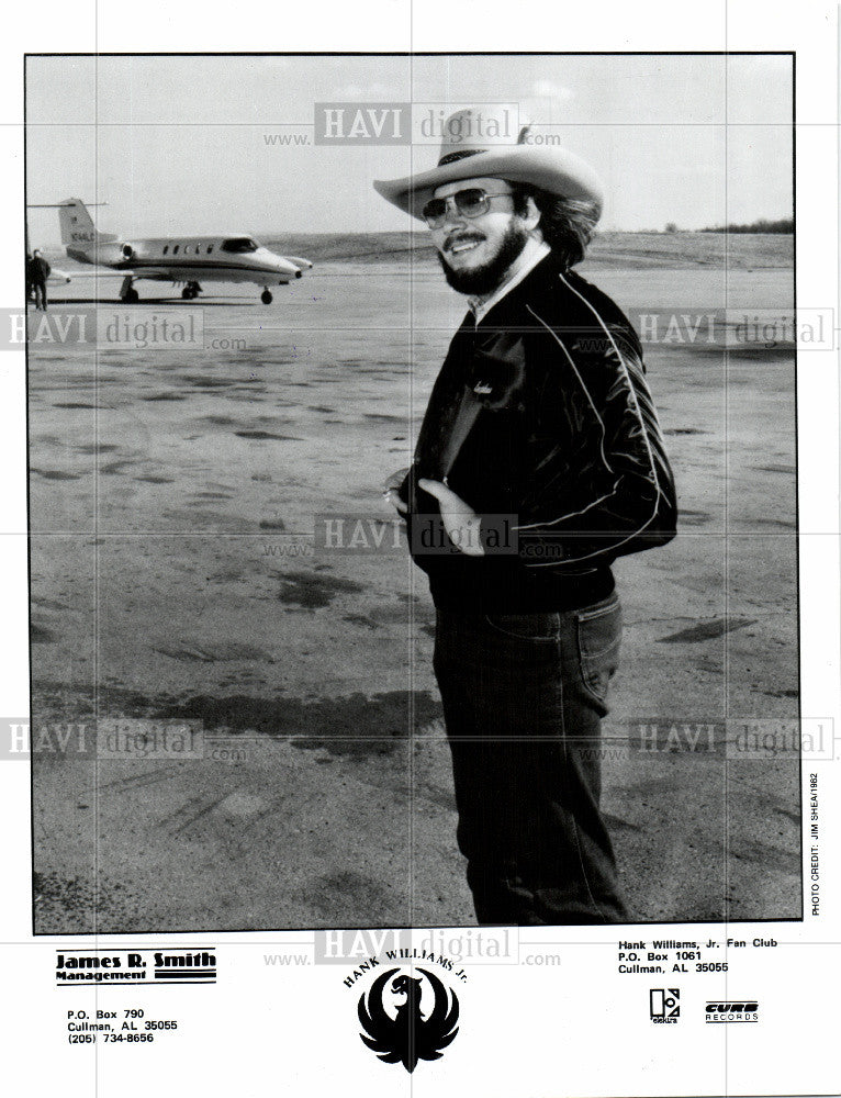 Hank Williams Jr country singer music 1983 Vintage Photo Print