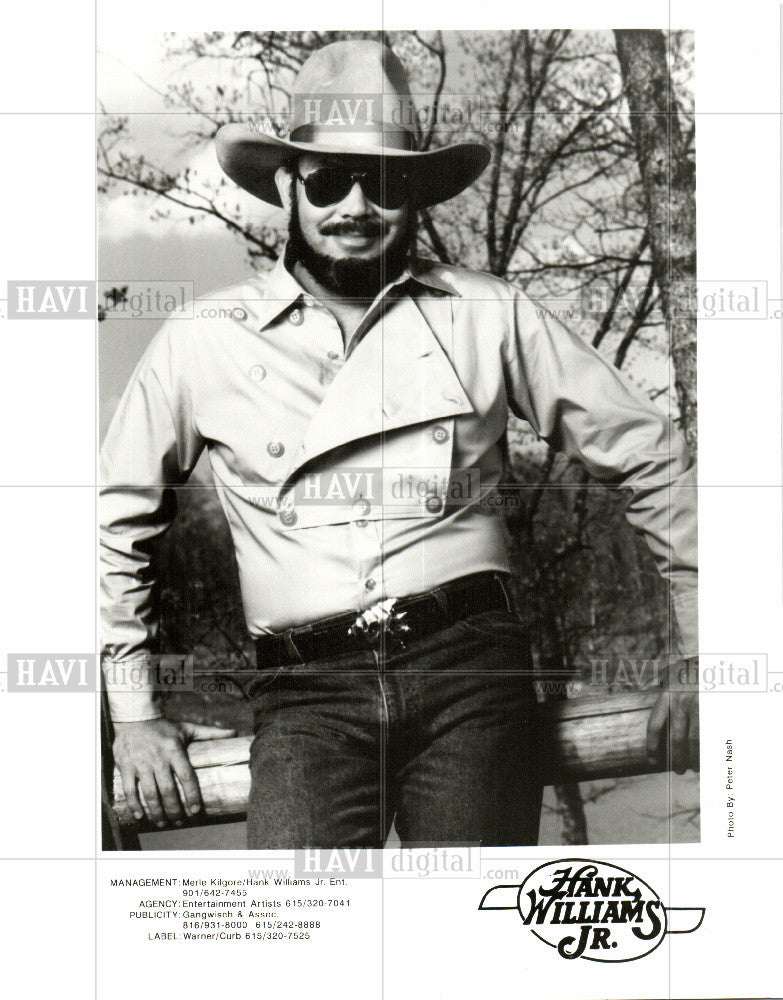 1990 Press Photo Hank Williams Jr. - Historic Images