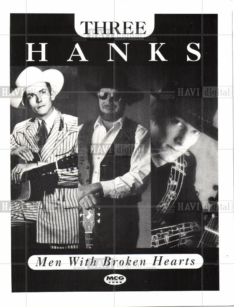 1996 Press Photo Three Hanks - Innovative Studio Album - Historic Images