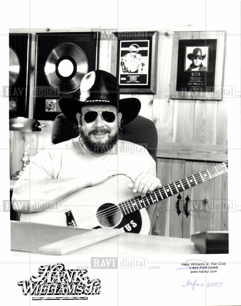 hank williams jr country musician Vintage Photo Print Historic