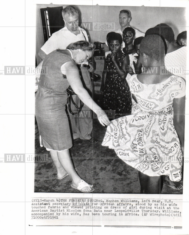 1961 Press Photo G. Mennen Williams - Historic Images