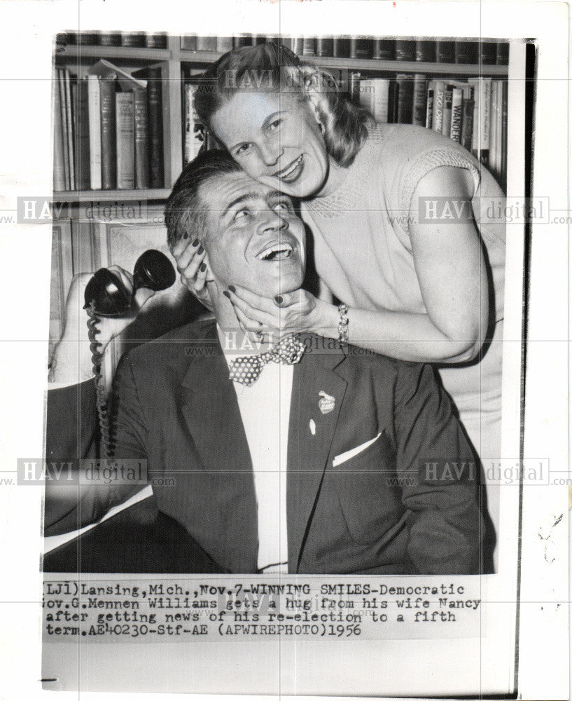 1956 Press Photo Gov. G. Mennen williams - Historic Images