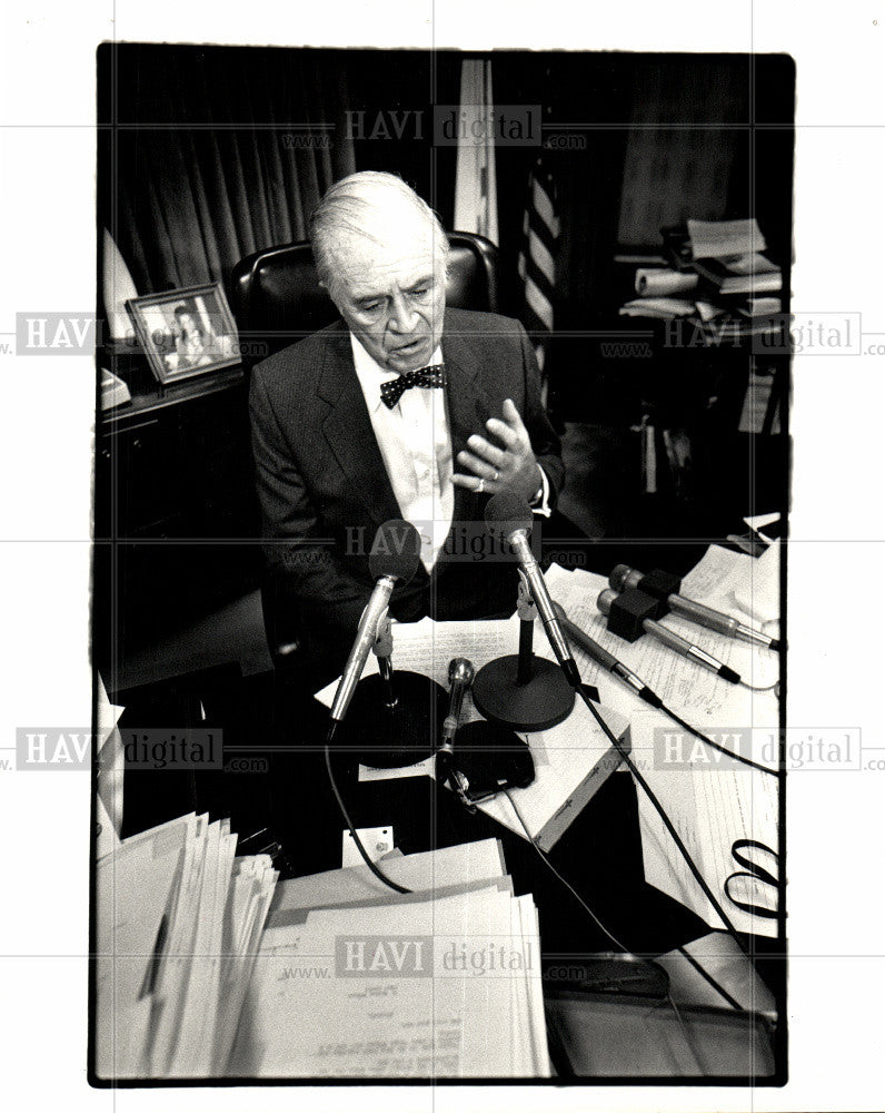 1986 Press Photo G. Mennen Williams Governor Michigan - Historic Images