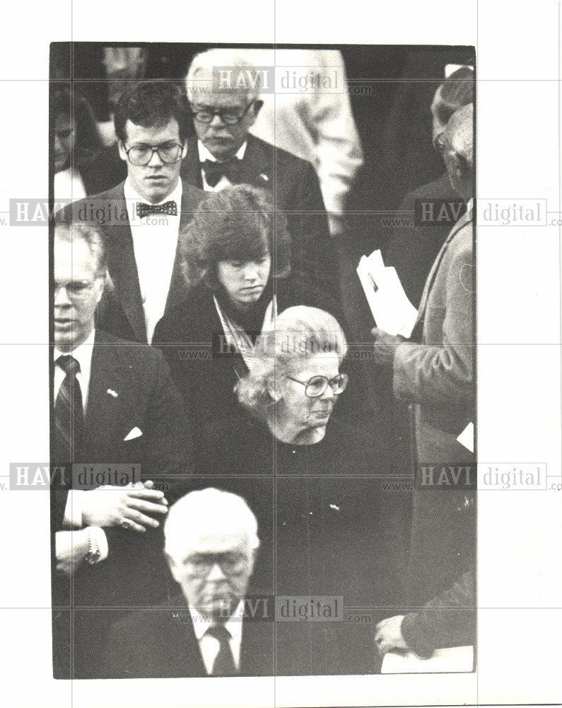 1988 Press Photo Nancy Williams at William&#39;s Funeral - Historic Images