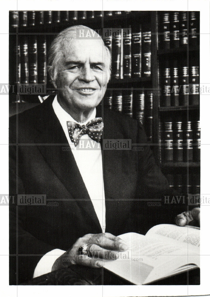 1988 Press Photo Justice G Mennen Williams Hall Fame - Historic Images