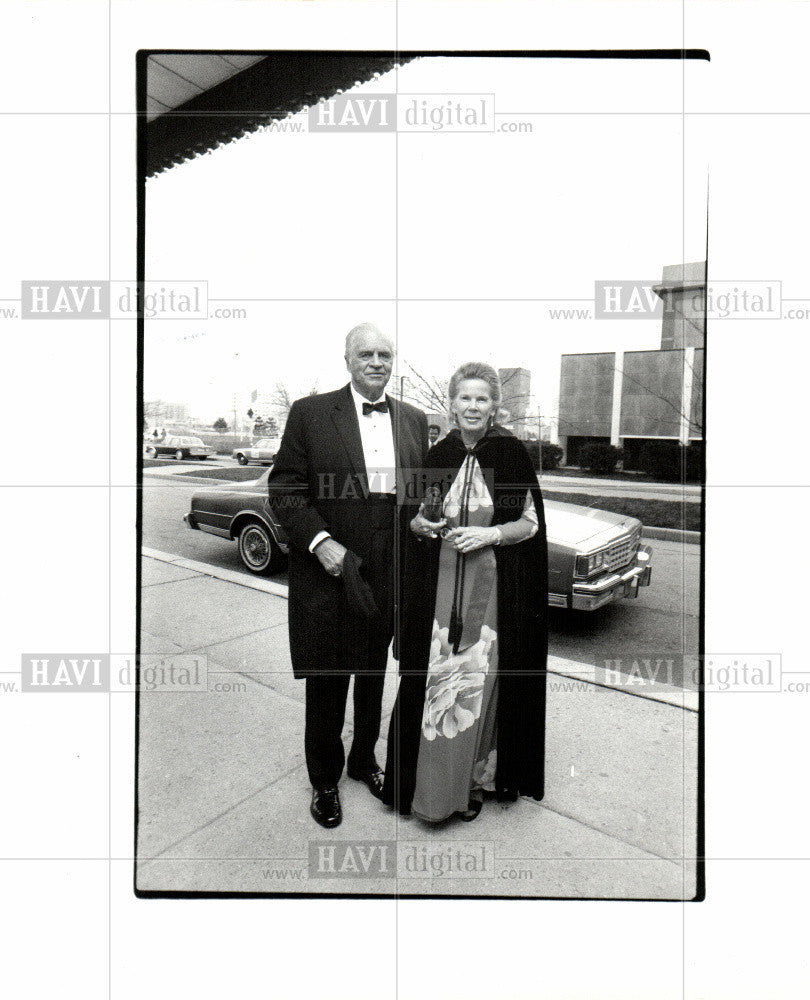 1985 Press Photo G Mennen Soapy Williams Nancy Governor - Historic Images