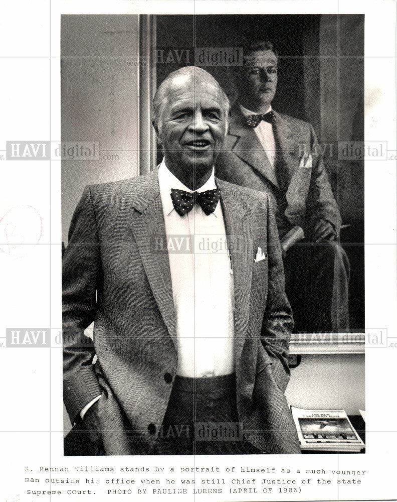 1988 Press Photo G. Mennan Williams Politician - Historic Images