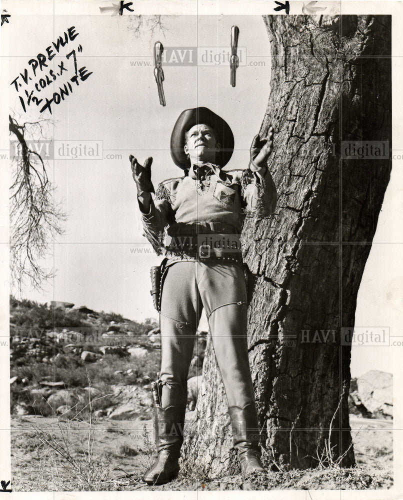 1952 Press Photo Bill Williams actor Kit Carson TV film - Historic Images