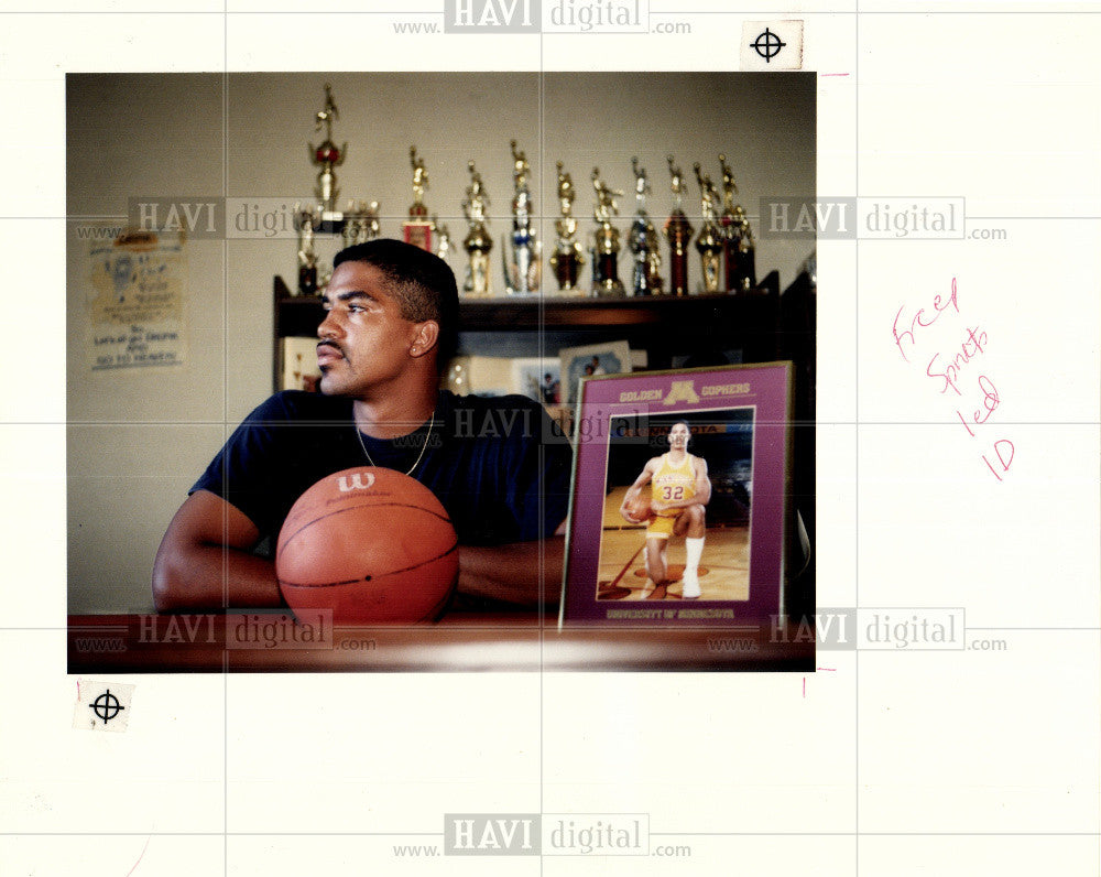 1991 Press Photo George Williams BasketBall Player - Historic Images