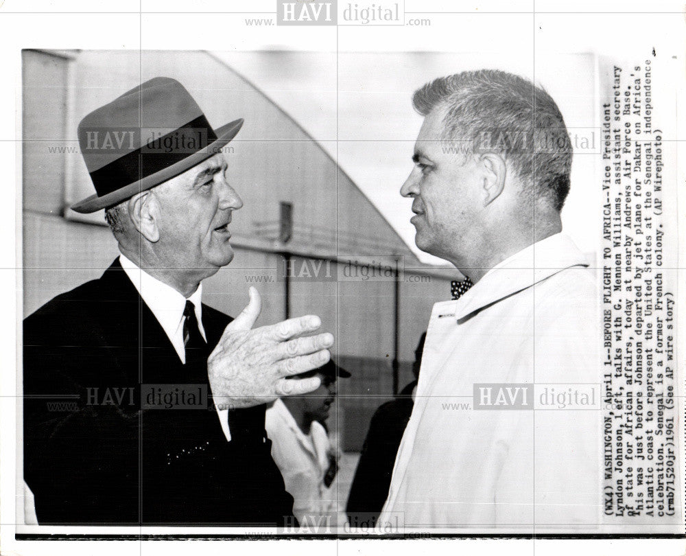 1961 Press Photo Lyndon B. Johnson US politician - Historic Images