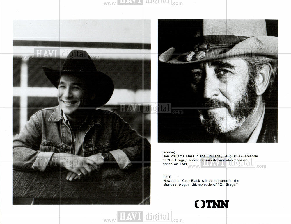 1989 Press Photo Don Williams Clint Black On Stage - Historic Images