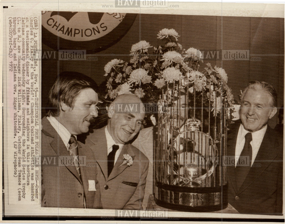 1972 Press Photo Charles O. Finley - Historic Images