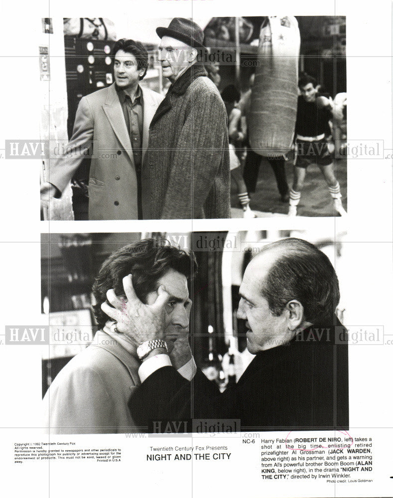 1992 Press Photo Robert De Niro, J Warden, A King - Historic Images