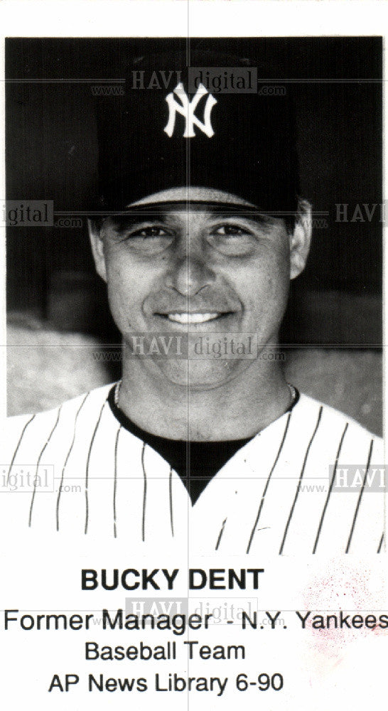 1990 Press Photo Bucky Dent Baseball Player - Historic Images