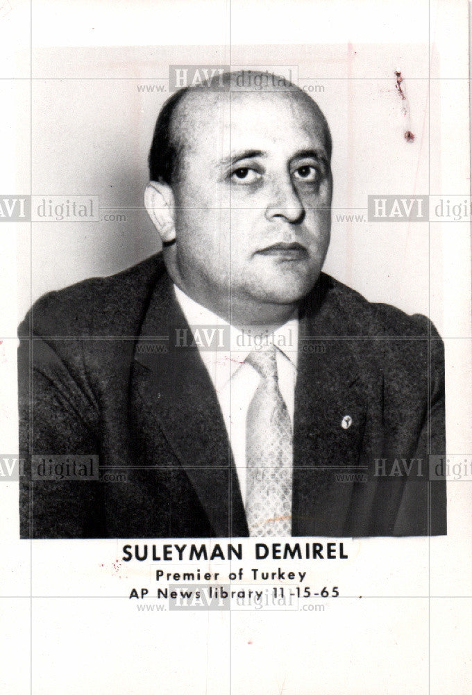 1970 Press Photo Suleyman Demirel, Premier of Turkey - Historic Images