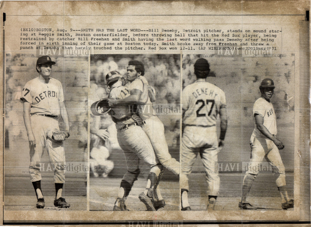 1971 Press Photo Bill Denehy baseball - Historic Images