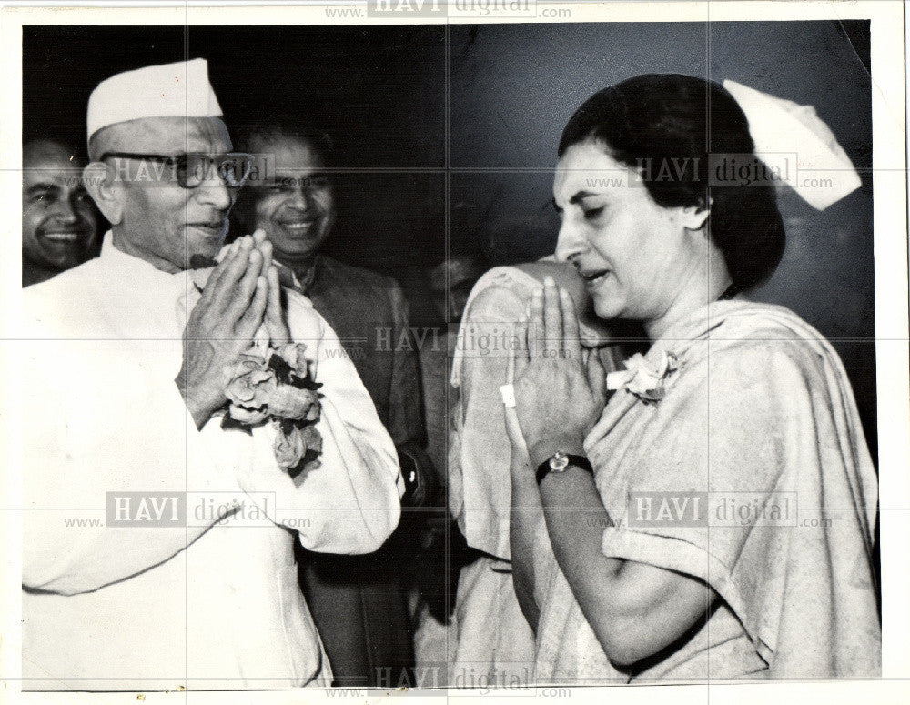 1967 Press Photo Morarji Desai Prime Minister Indira - Historic Images