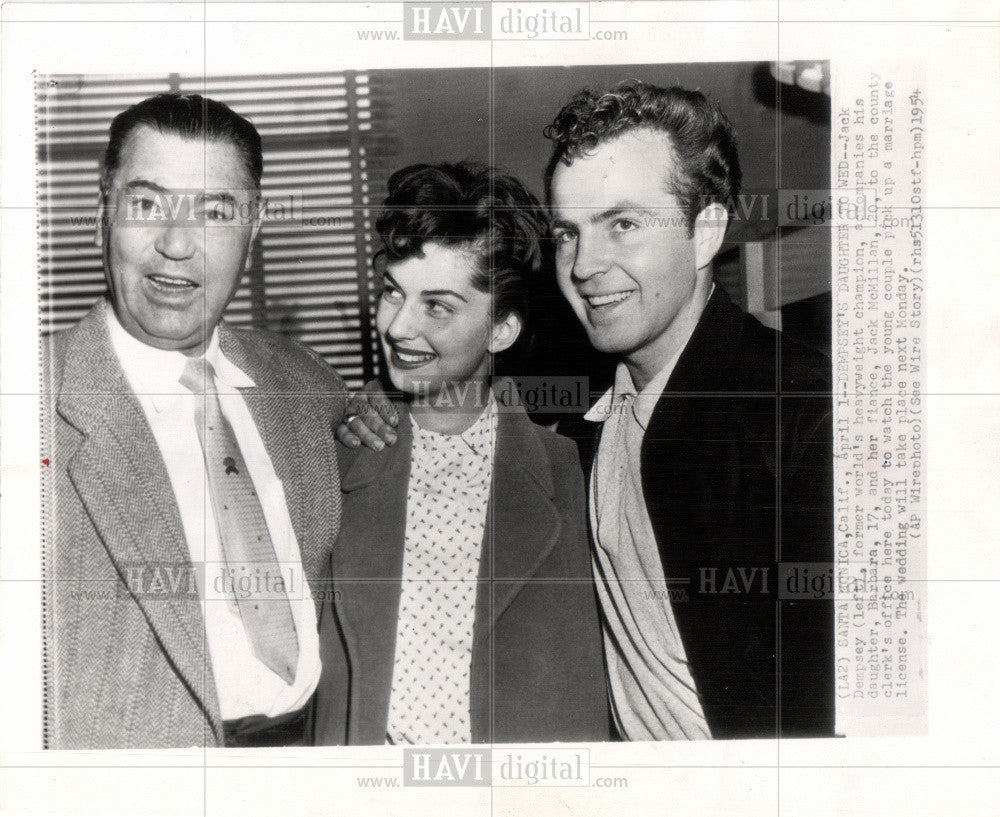 1954 Press Photo Jack Dempsey - Historic Images