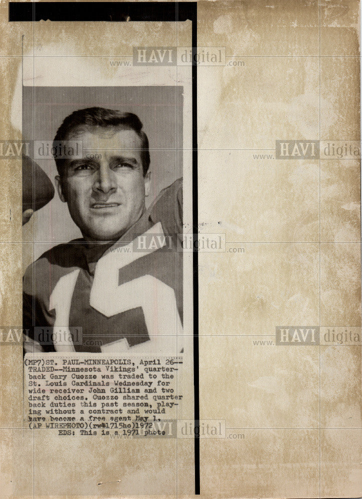 1972 Press Photo Minnesota Vikings football team - Historic Images