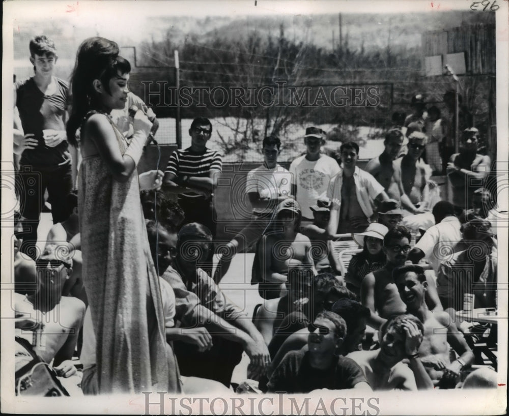 1968 Vietnamese Girl Entertains US Troops  - Historic Images