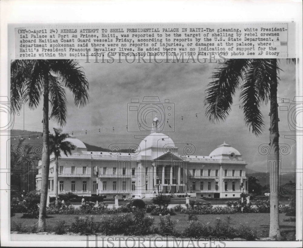 1970 Press Photo Port au Prince, Haiti, Presidential Palace - Historic Images