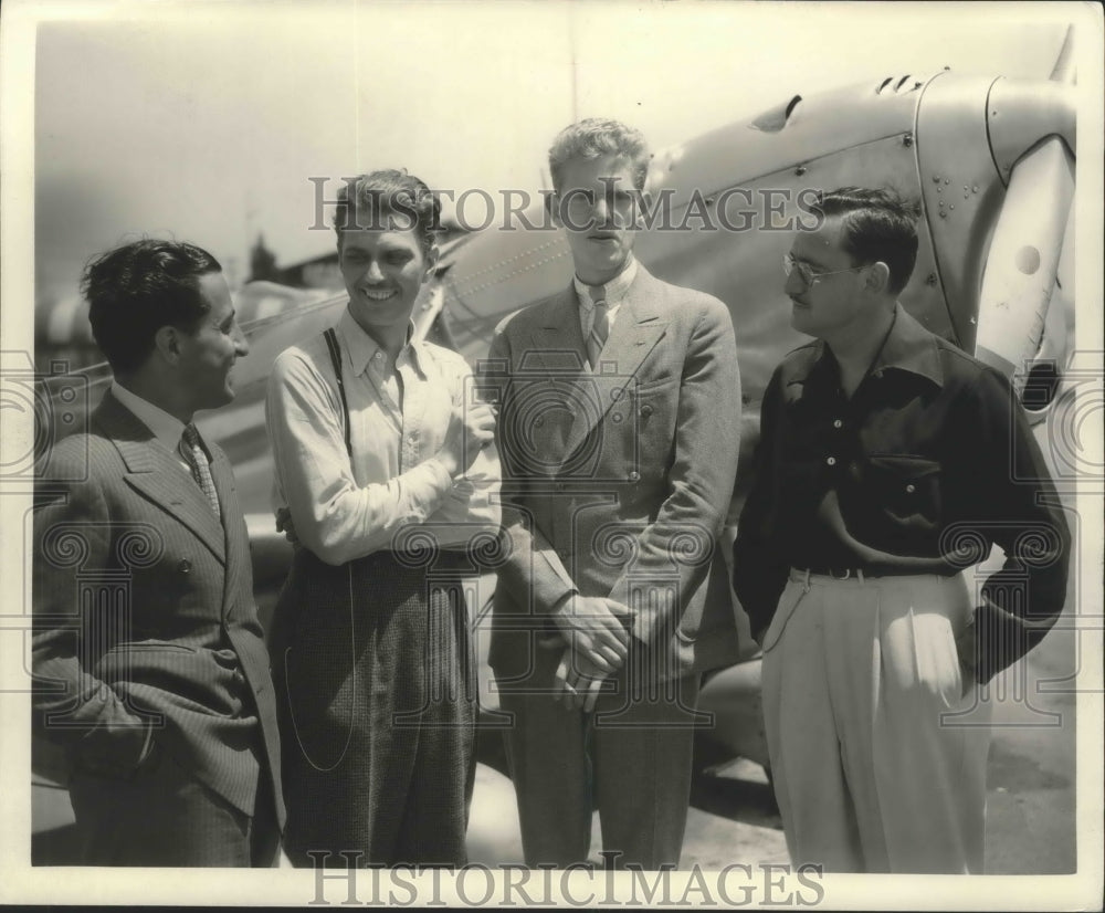 1936 Press Photo Louis Reachi,Haworth &amp; Connie Hvebe - Historic Images