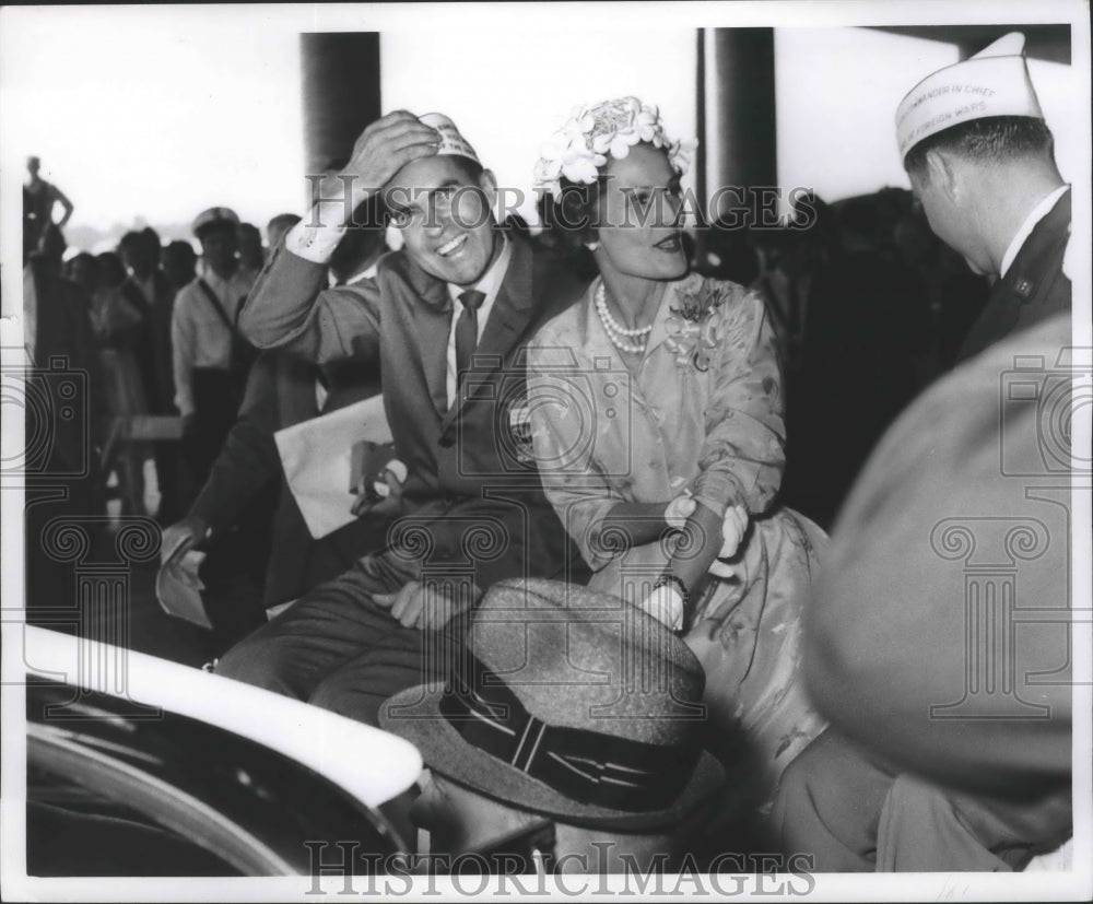 1960 Press Photo Richard Nixon in Detroit, Michigan - Historic Images