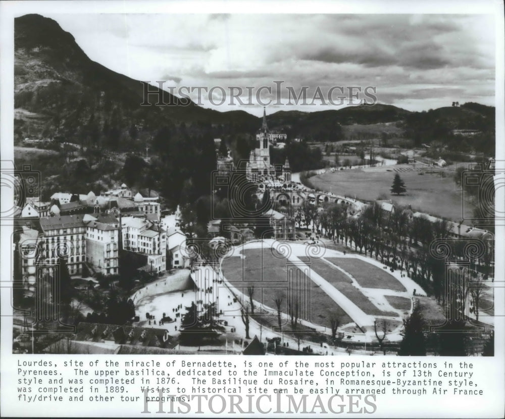 Press Photo Lourdes, Bernadetta Basilica, France - ftx01792- Historic Images