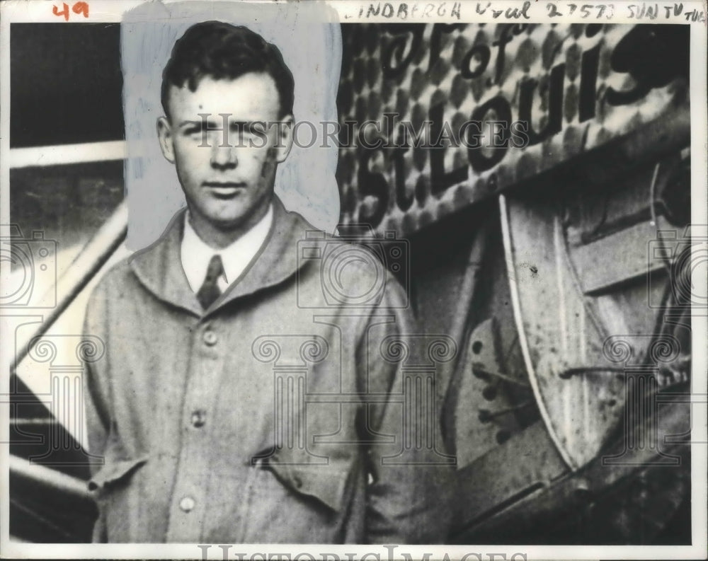 1960 Press Photo Col Charles Lindbergh for &quot;The Jazz Age&quot; NBC-TV Program - Historic Images